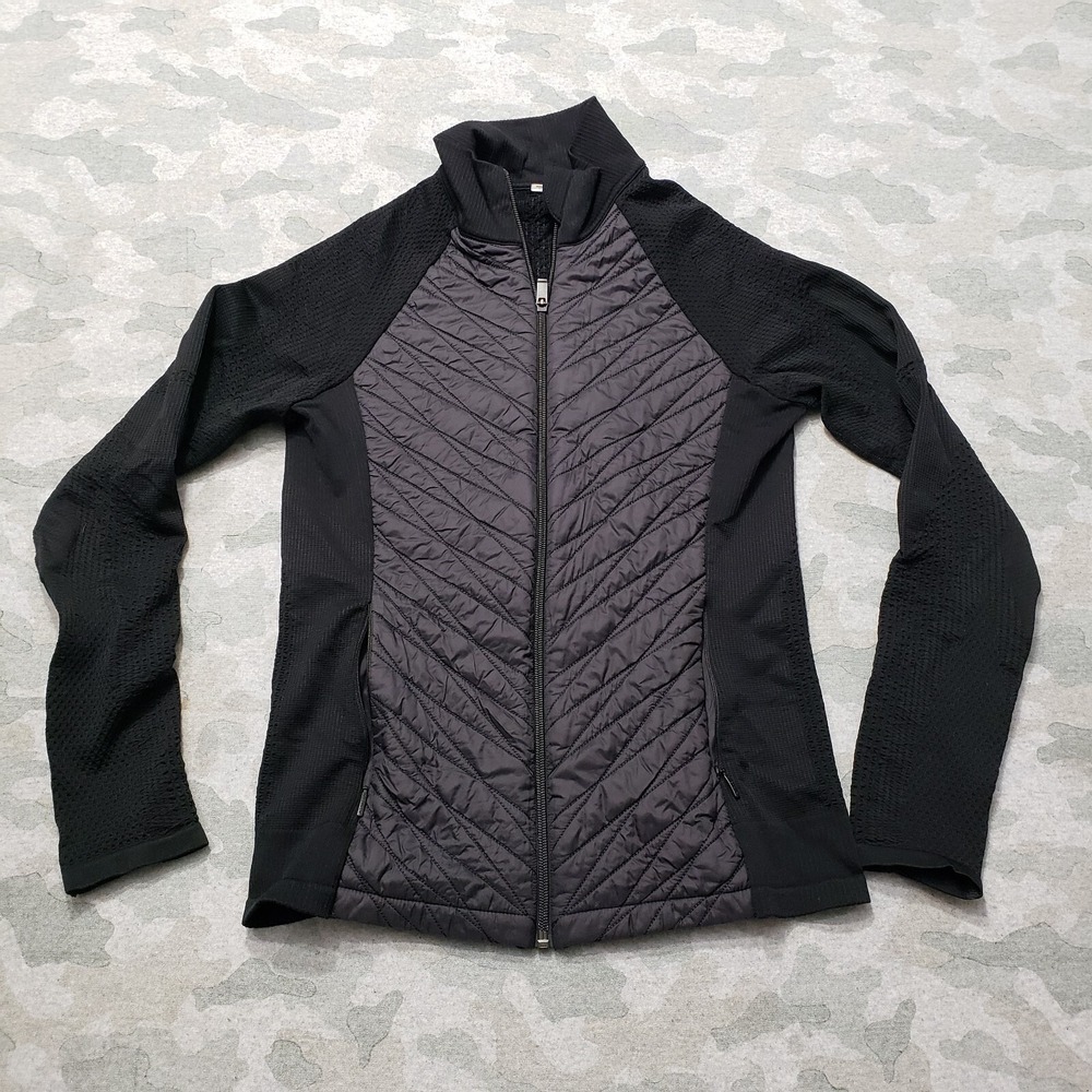 Athleta‎ Jacket Womens XS Black Full Zip Mock Nech